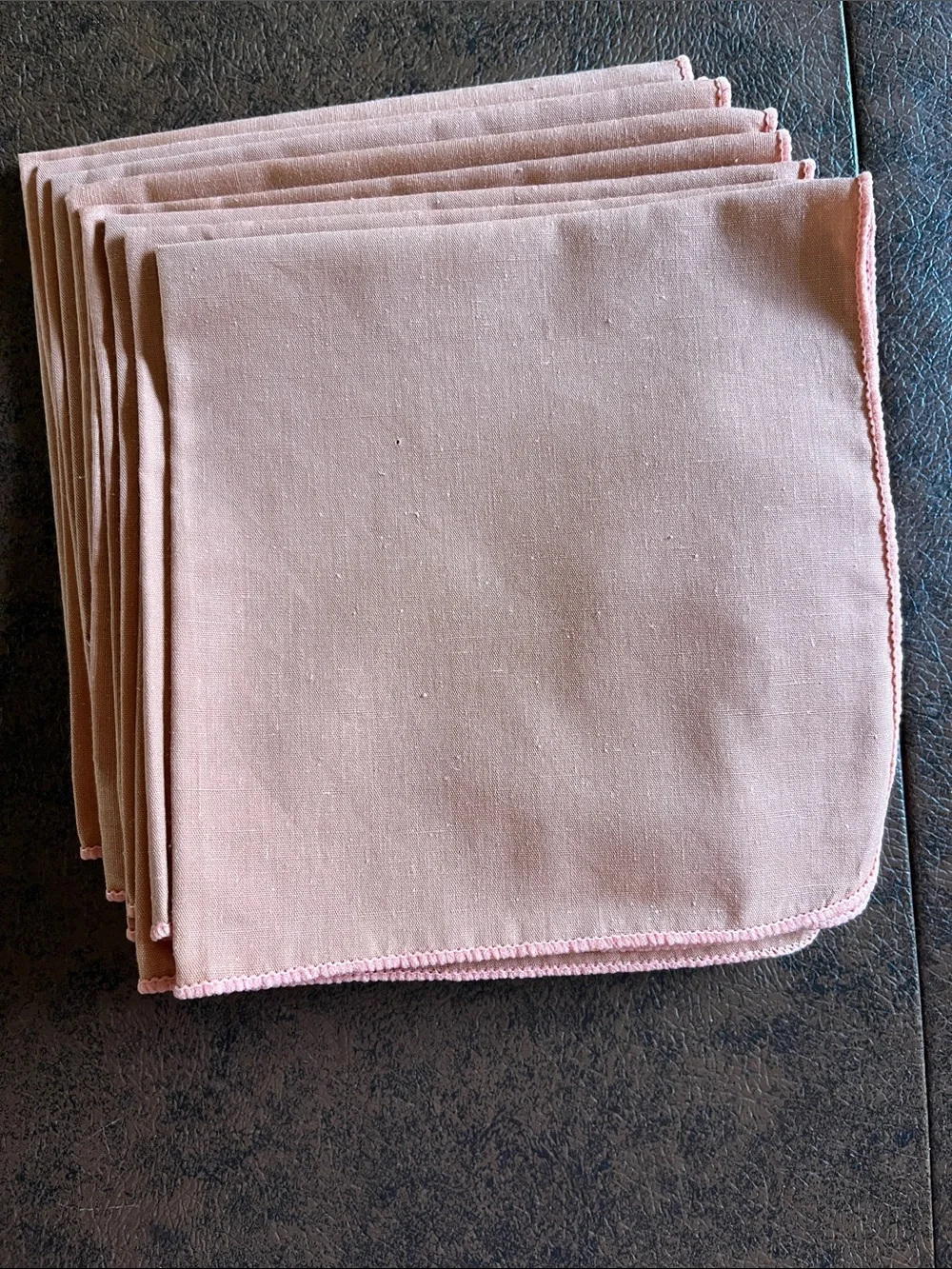 Set of 8 dinner napkins, about 14” square